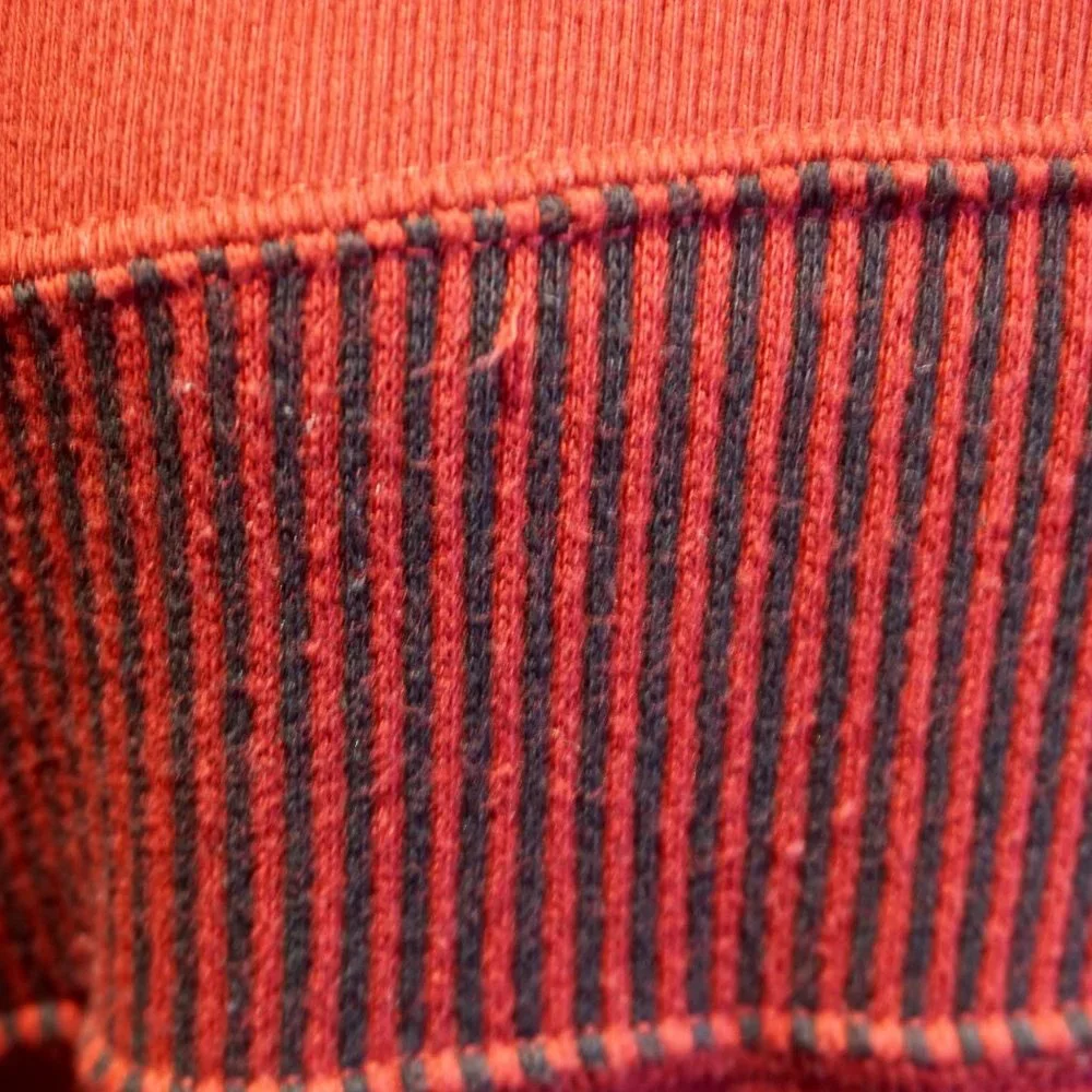 💚 VINTAGE CHAPS | RALPH LAUREN Red V-Neck Stripe Sweater (L)